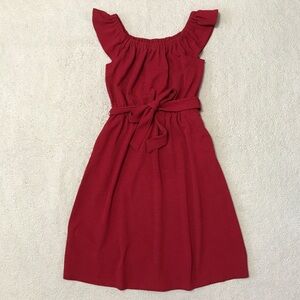 Banana Republic Midi Dress Flutter Sleeve On / Off Shoulder Pockets Size XS